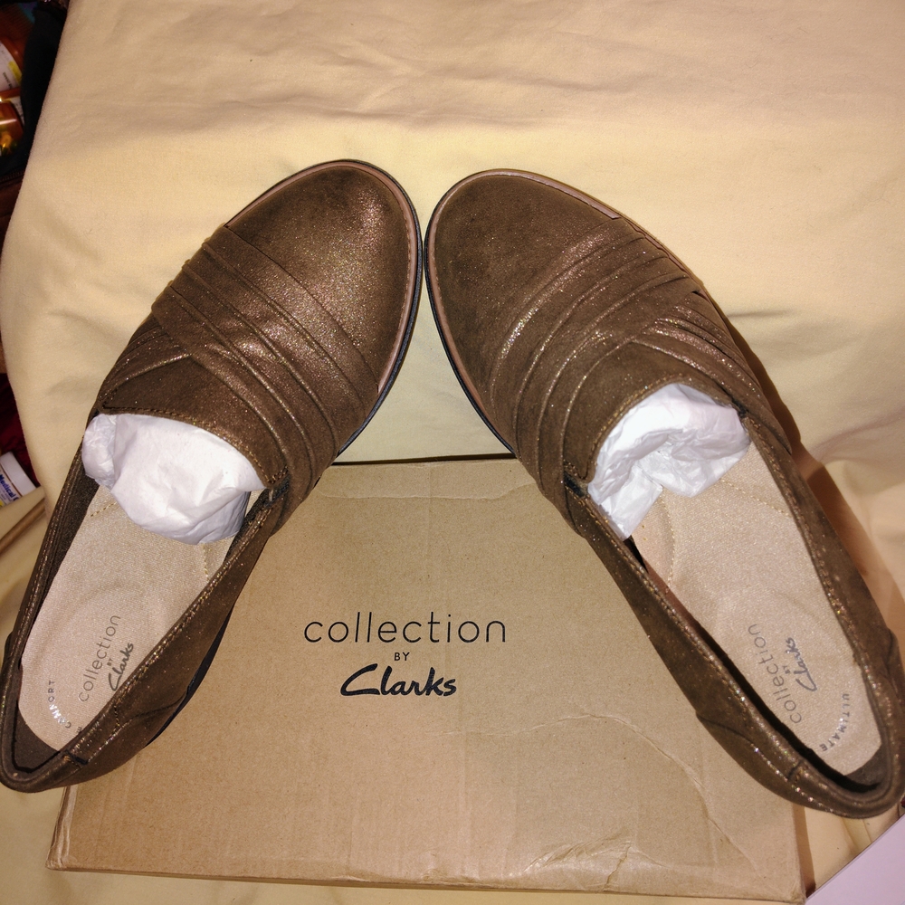 Clarks Brown Slip-On Shoes